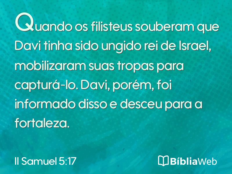 II Samuel 5:17 em imagem para compartilhar