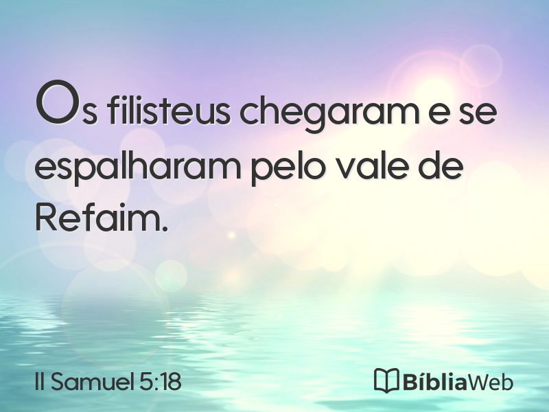 II Samuel 5:18 em imagem para compartilhar