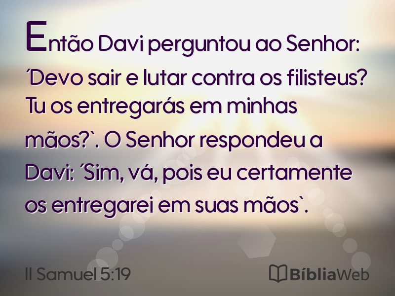 II Samuel 5:19 em imagem para compartilhar