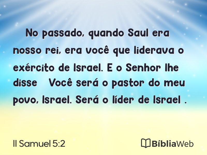 II Samuel 5:2 em imagem para compartilhar