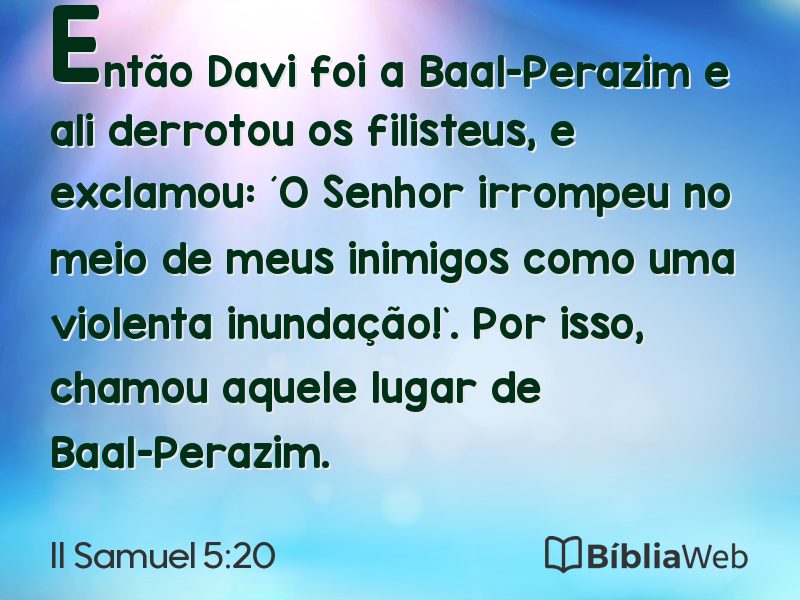 II Samuel 5:20 em imagem para compartilhar