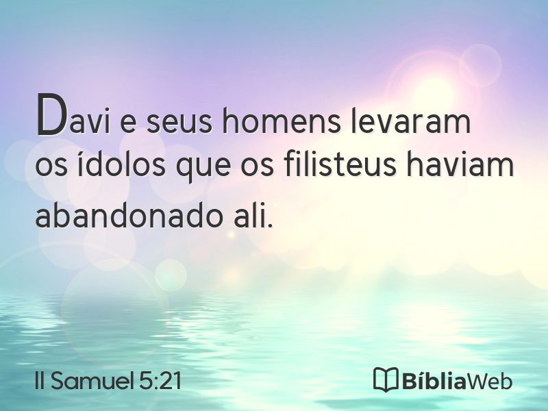 II Samuel 5:21 em imagem para compartilhar