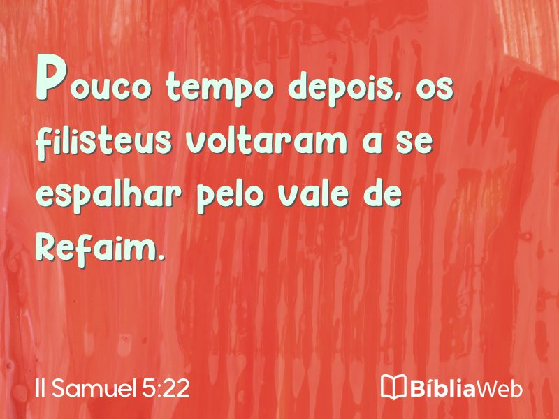 II Samuel 5:22 em imagem para compartilhar