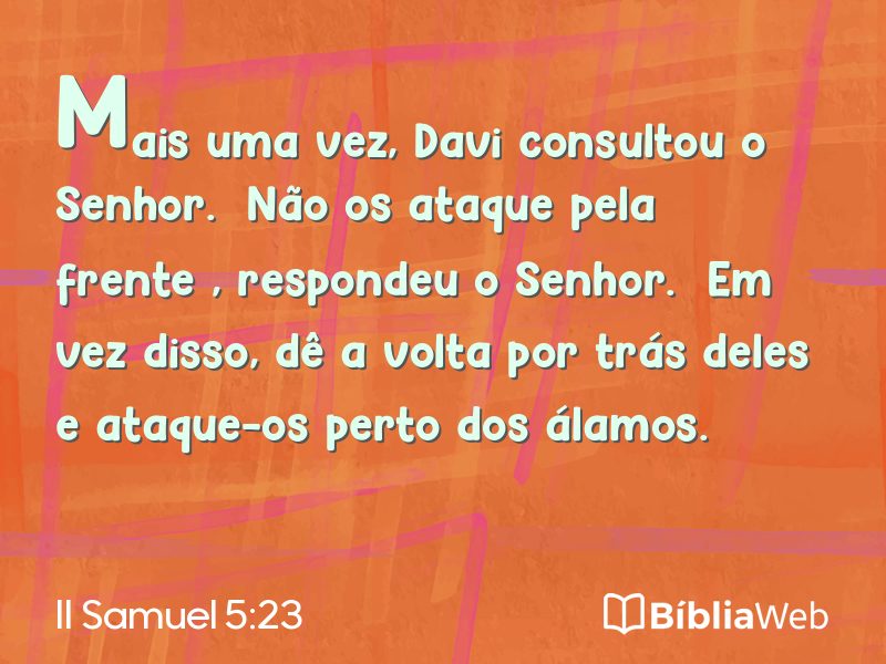 II Samuel 5:23 em imagem para compartilhar