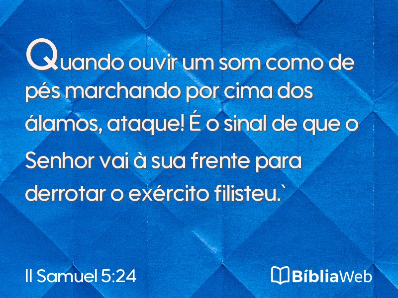 II Samuel 5:24 em imagem para compartilhar