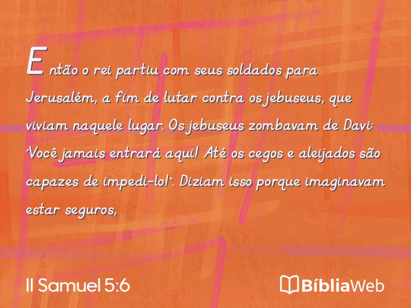 II Samuel 5:6 em imagem para compartilhar