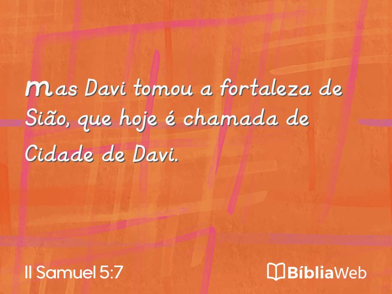 II Samuel 5:7 em imagem para compartilhar