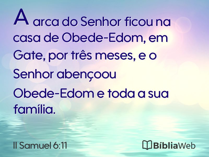 II Samuel 6:11 em imagem para compartilhar