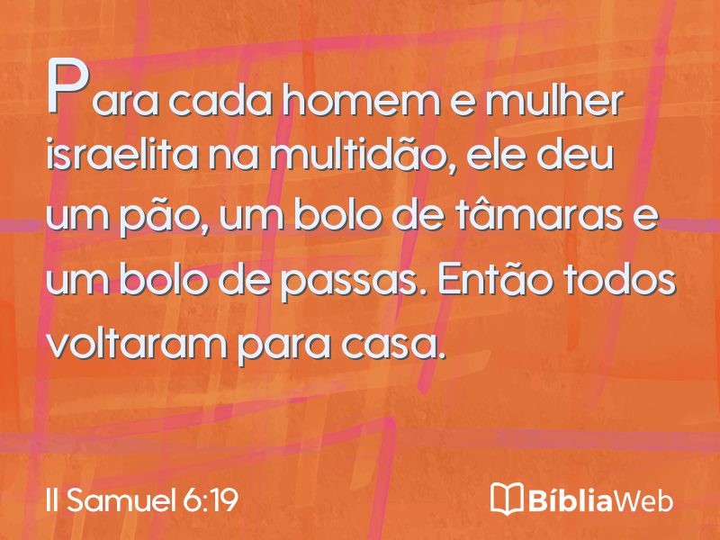 II Samuel 6:19 em imagem para compartilhar