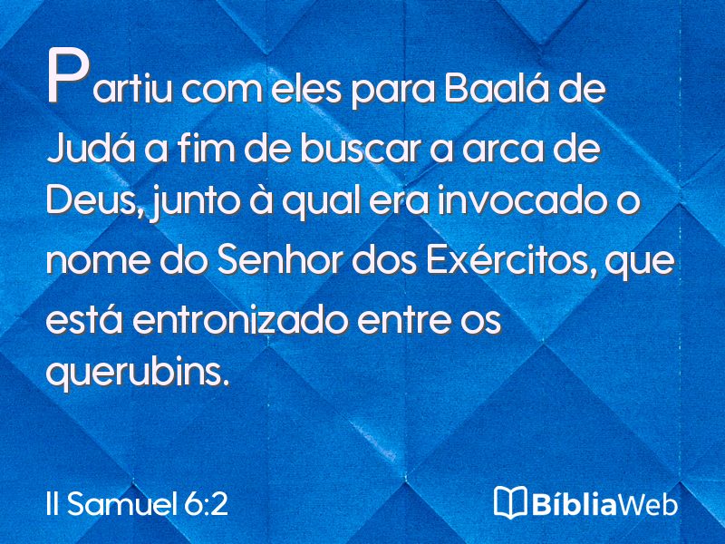 II Samuel 6:2 em imagem para compartilhar