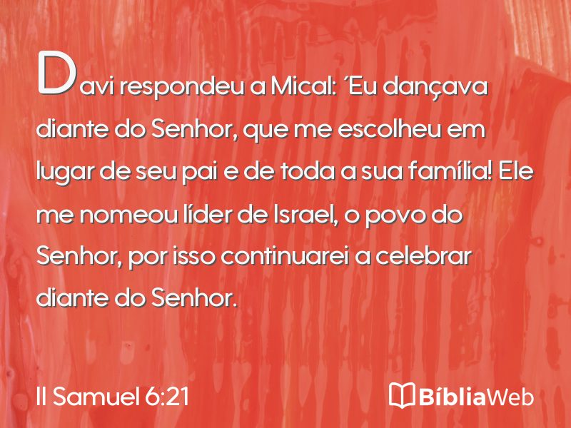 II Samuel 6:21 em imagem para compartilhar