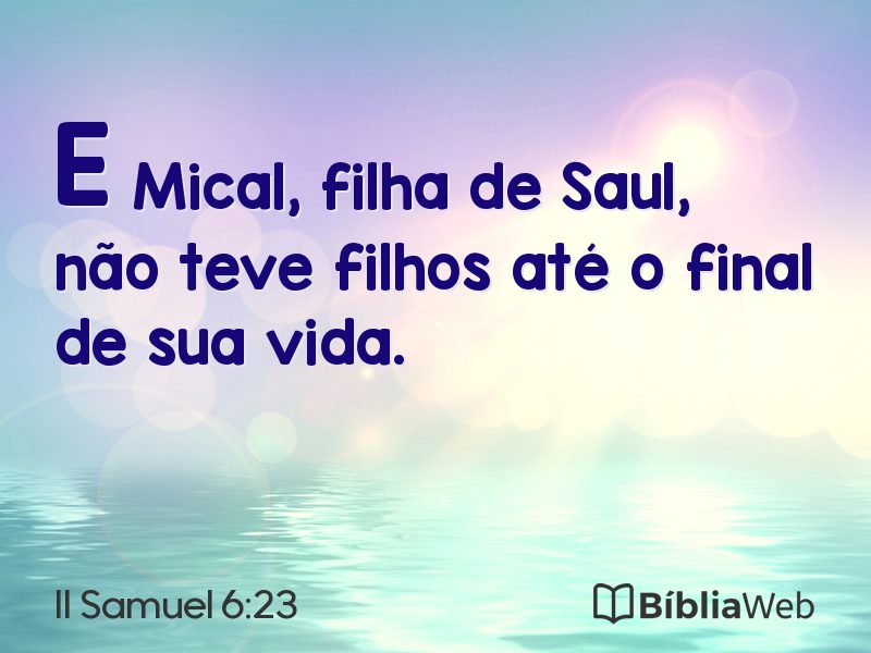 II Samuel 6:23 em imagem para compartilhar