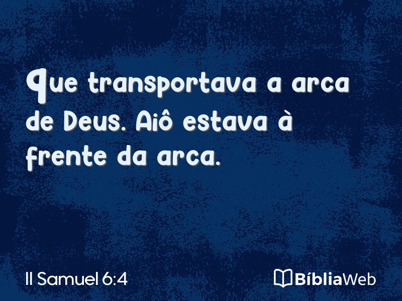 II Samuel 6:4 em imagem para compartilhar