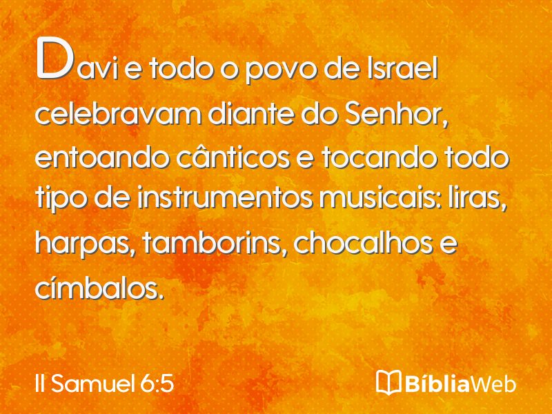 II Samuel 6:5 em imagem para compartilhar