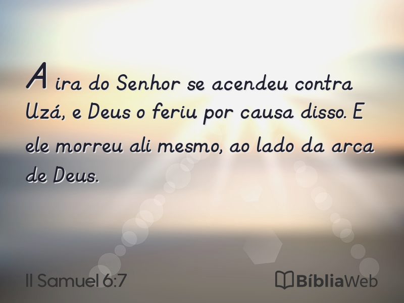 II Samuel 6:7 em imagem para compartilhar