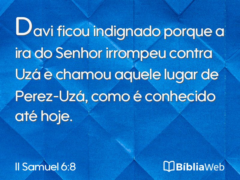 II Samuel 6:8 em imagem para compartilhar