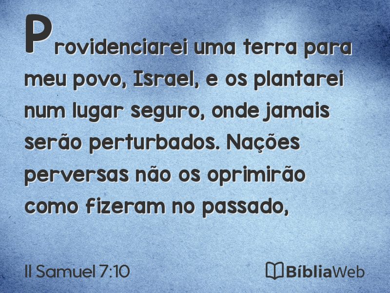 II Samuel 7:10 em imagem para compartilhar