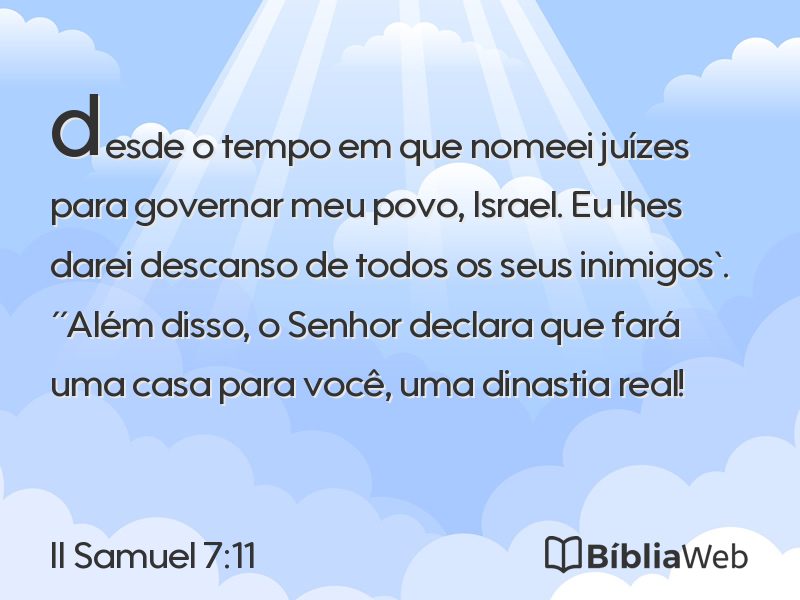II Samuel 7:11 em imagem para compartilhar