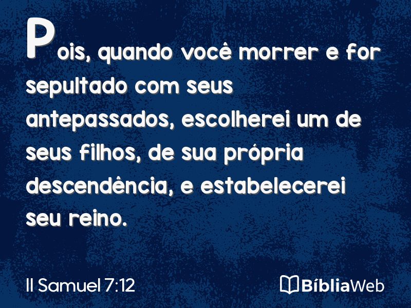 II Samuel 7:12 em imagem para compartilhar