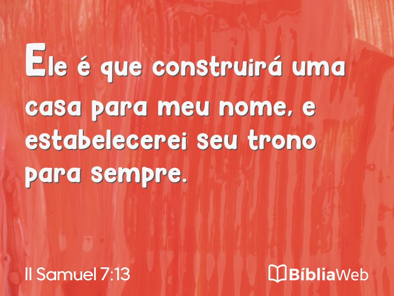 II Samuel 7:13 em imagem para compartilhar