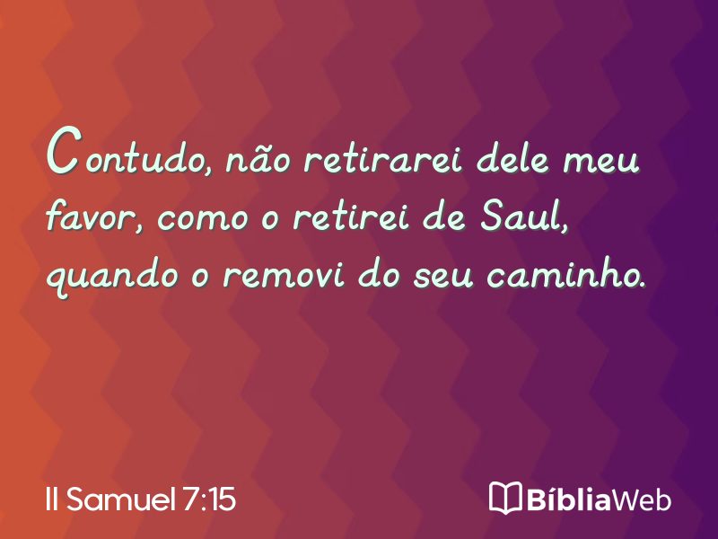 II Samuel 7:15 em imagem para compartilhar