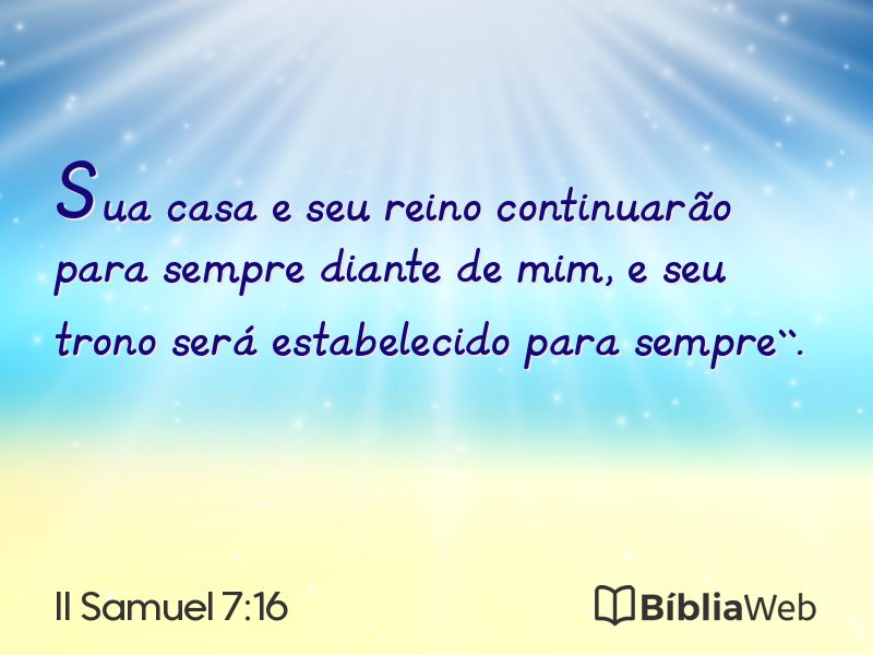 II Samuel 7:16 em imagem para compartilhar