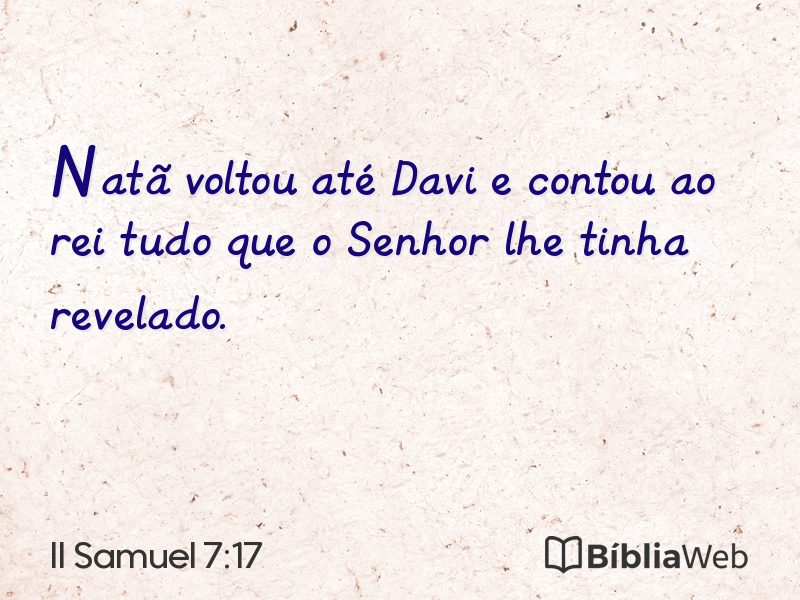 II Samuel 7:17 em imagem para compartilhar