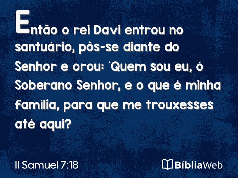 II Samuel 7:18 em imagem para compartilhar
