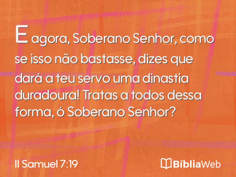 II Samuel 7:19 em imagem para compartilhar