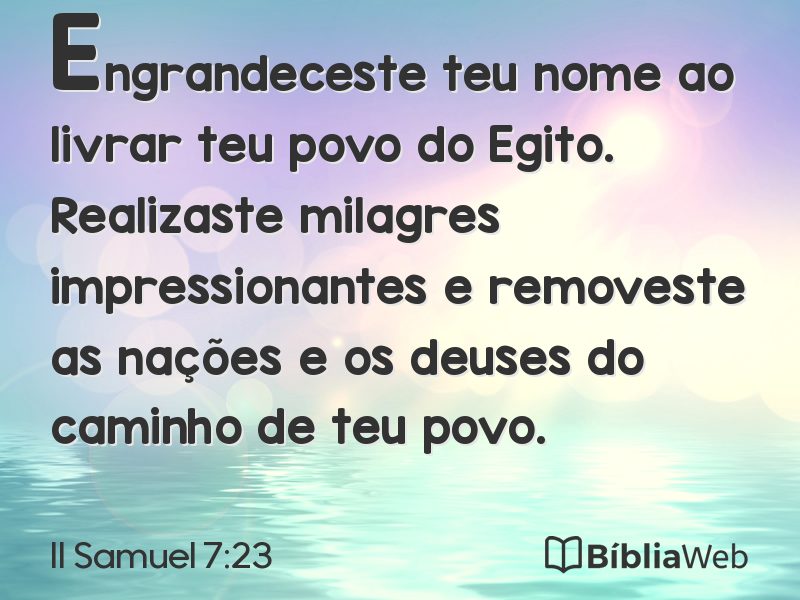 II Samuel 7:23 em imagem para compartilhar