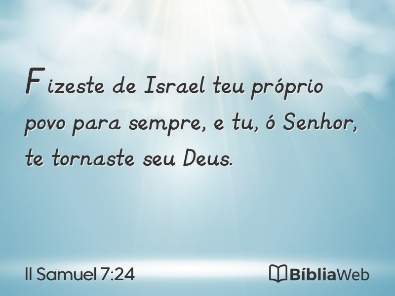 II Samuel 7:24 em imagem para compartilhar