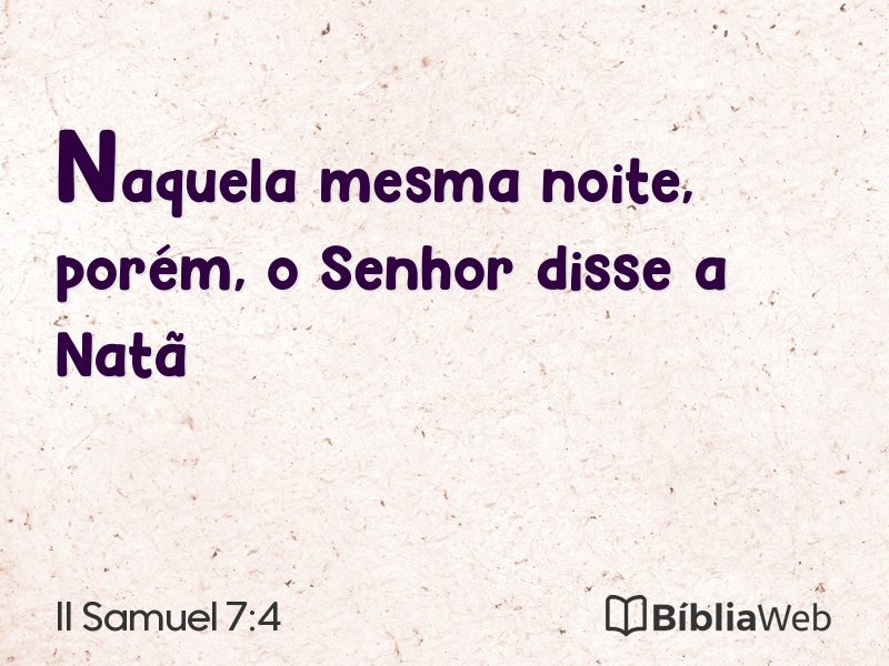 II Samuel 7:4 em imagem para compartilhar