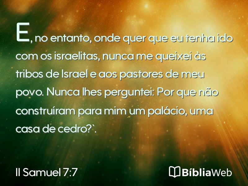 II Samuel 7:7 em imagem para compartilhar