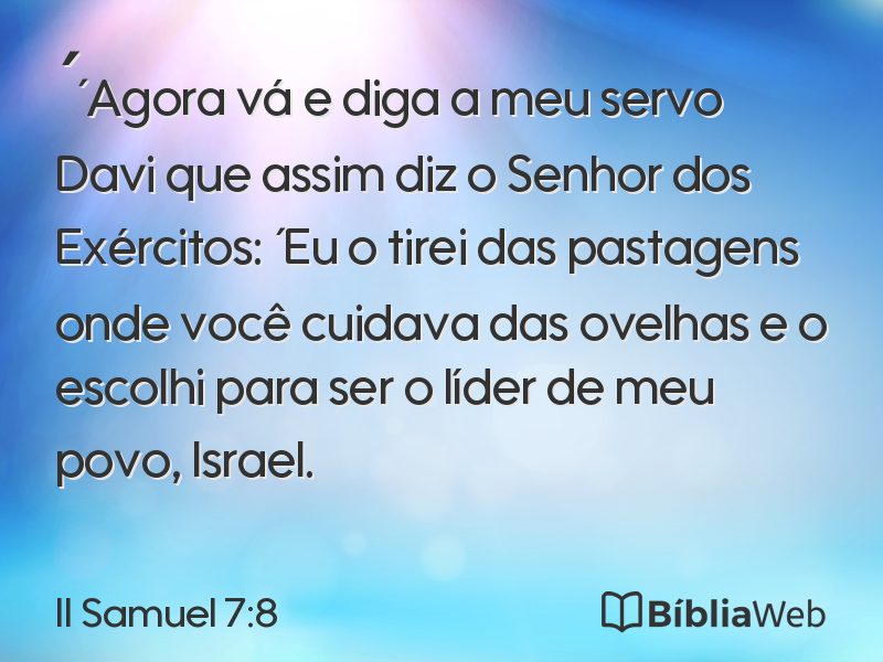 II Samuel 7:8 em imagem para compartilhar