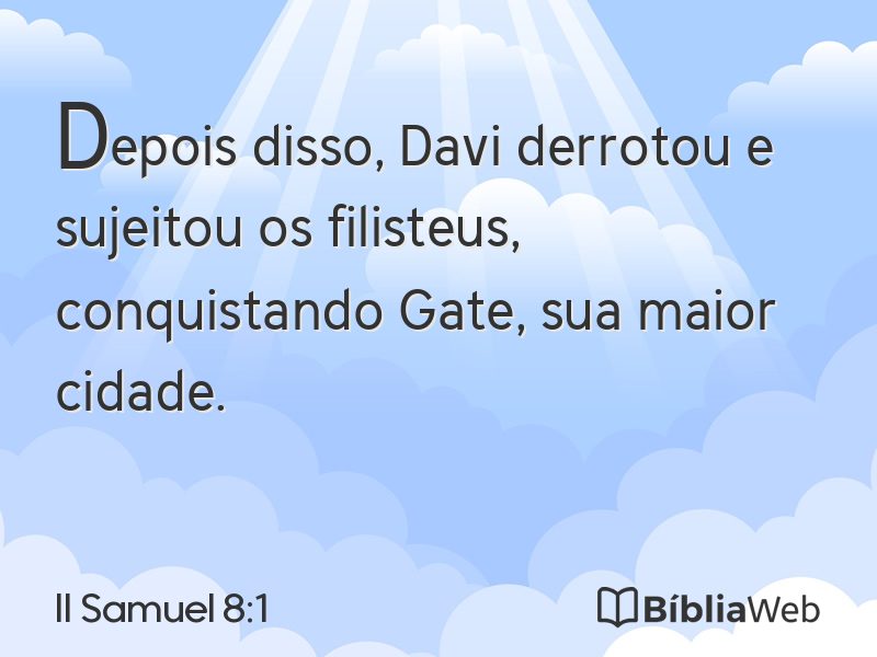 II Samuel 8:1 em imagem para compartilhar