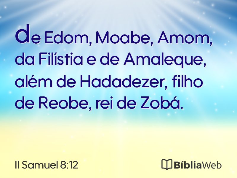 II Samuel 8:12 em imagem para compartilhar