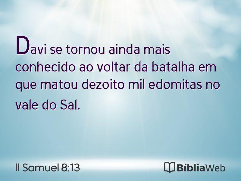 II Samuel 8:13 em imagem para compartilhar