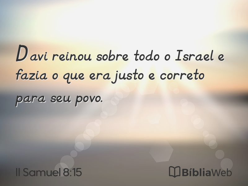 II Samuel 8:15 em imagem para compartilhar