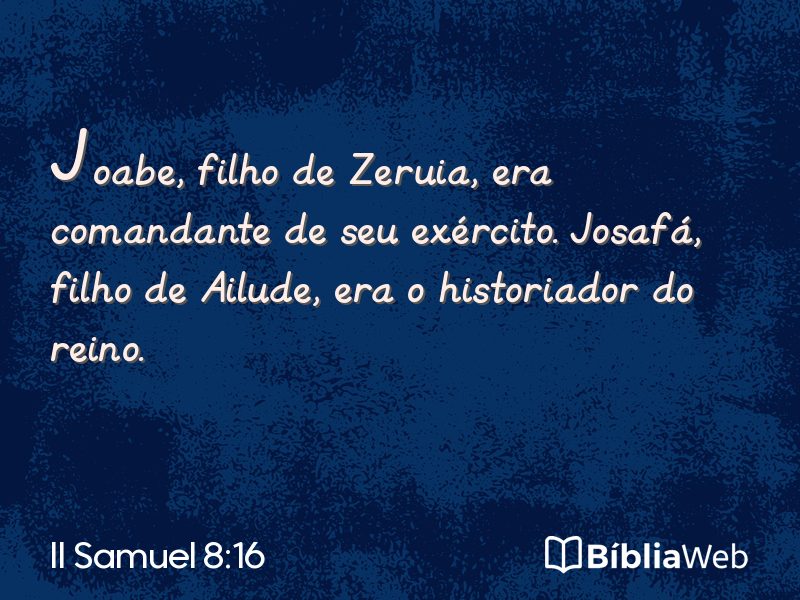 II Samuel 8:16 em imagem para compartilhar