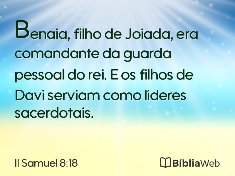 II Samuel 8:18 em imagem para compartilhar