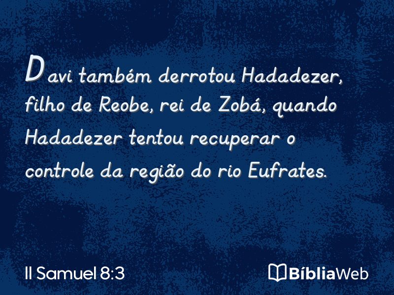 II Samuel 8:3 em imagem para compartilhar