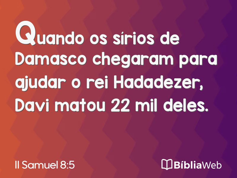 II Samuel 8:5 em imagem para compartilhar