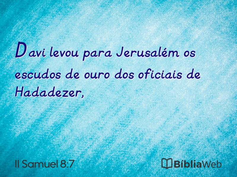 II Samuel 8:7 em imagem para compartilhar