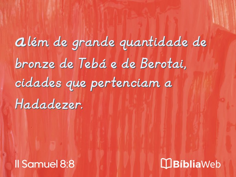 II Samuel 8:8 em imagem para compartilhar