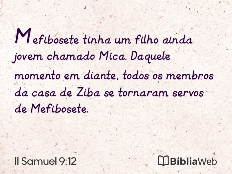 II Samuel 9:12 em imagem para compartilhar