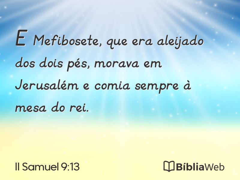 II Samuel 9:13 em imagem para compartilhar