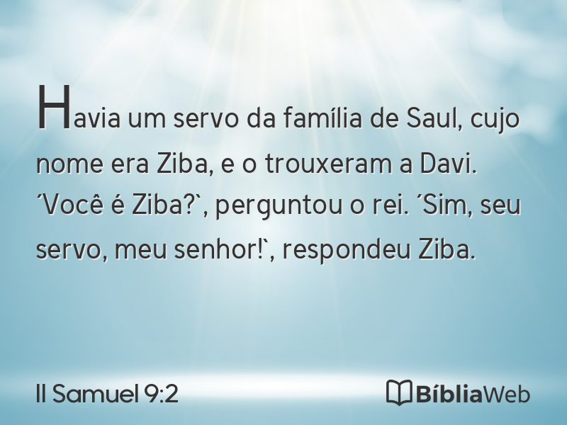 II Samuel 9:2 em imagem para compartilhar