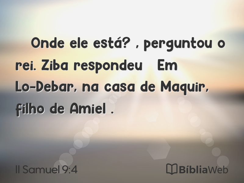 II Samuel 9:4 em imagem para compartilhar