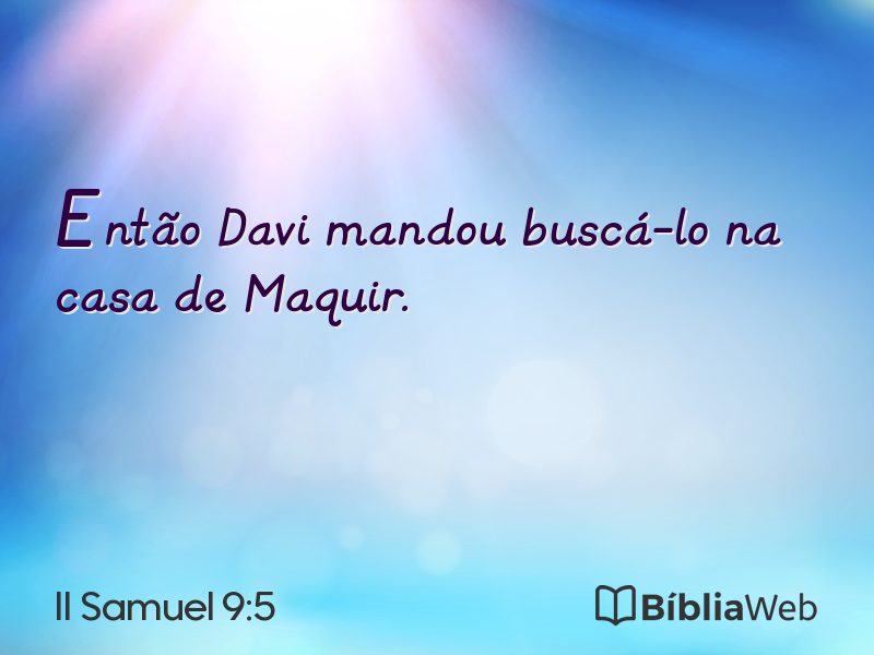 II Samuel 9:5 em imagem para compartilhar