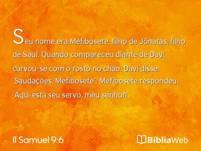 II Samuel 9:6 em imagem para compartilhar